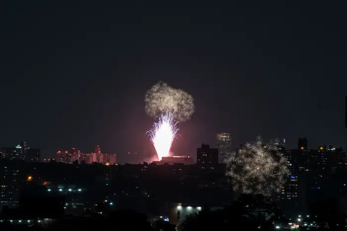 The fireworks in The Bronx on July 2, 2020